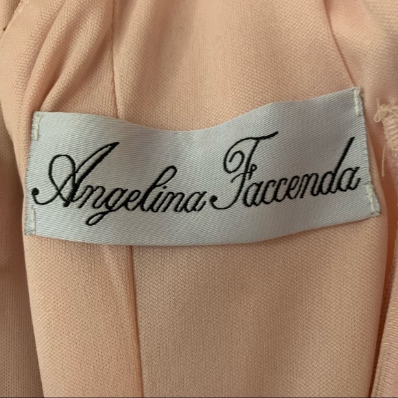 Angelina Faccenda 20475 - Blush Sequin Floor Length Dress Keyhole Back - size 4 - Picture 10 of 13